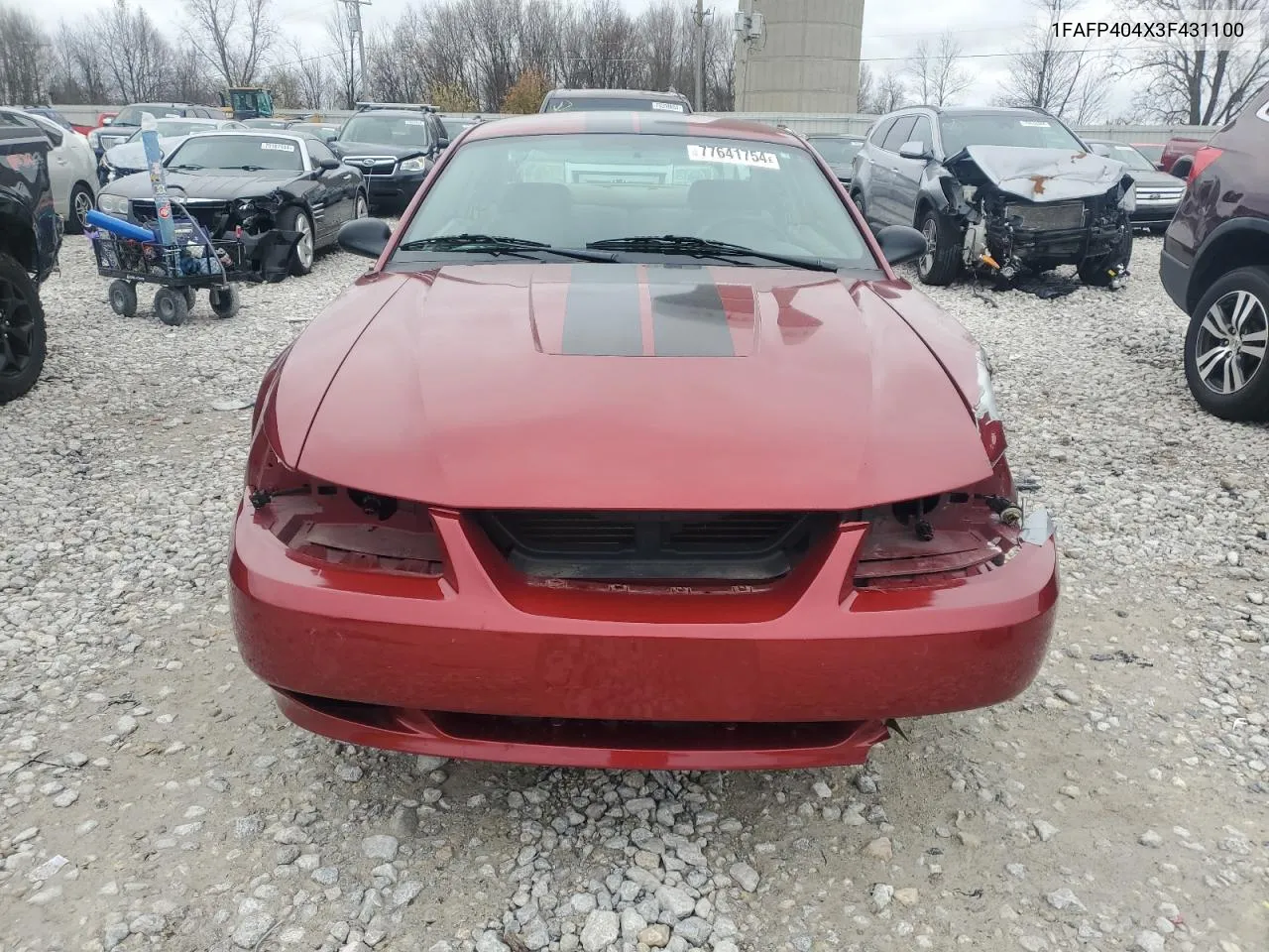 2003 Ford Mustang VIN: 1FAFP404X3F431100 Lot: 77641754