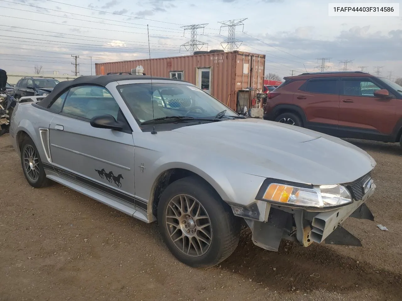 2003 Ford Mustang VIN: 1FAFP44403F314586 Lot: 77658874