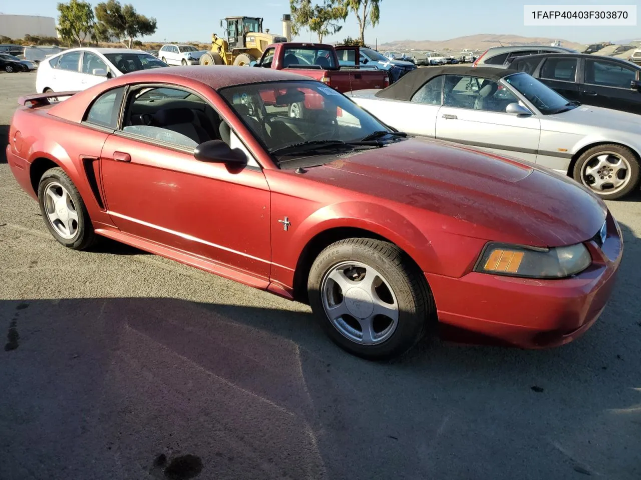 2003 Ford Mustang VIN: 1FAFP40403F303870 Lot: 77885234