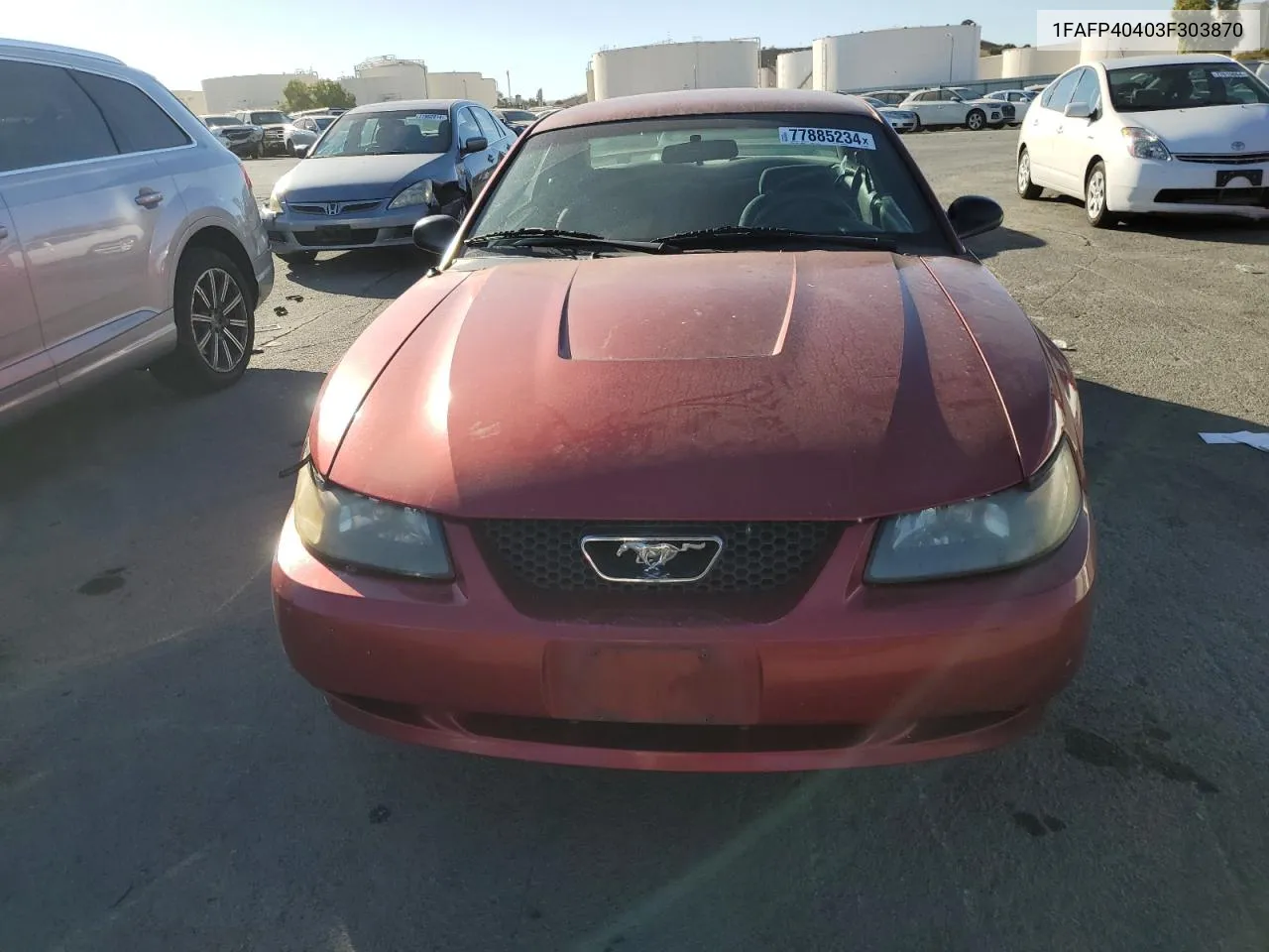 2003 Ford Mustang VIN: 1FAFP40403F303870 Lot: 77885234