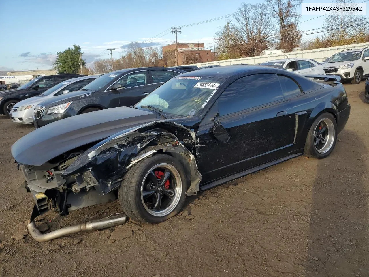 2003 Ford Mustang Gt VIN: 1FAFP42X43F329542 Lot: 79322414