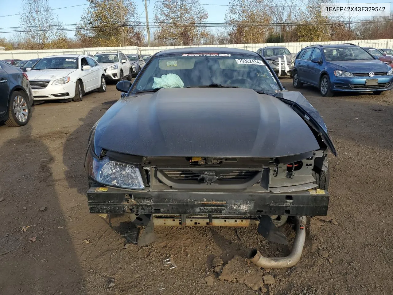 2003 Ford Mustang Gt VIN: 1FAFP42X43F329542 Lot: 79322414