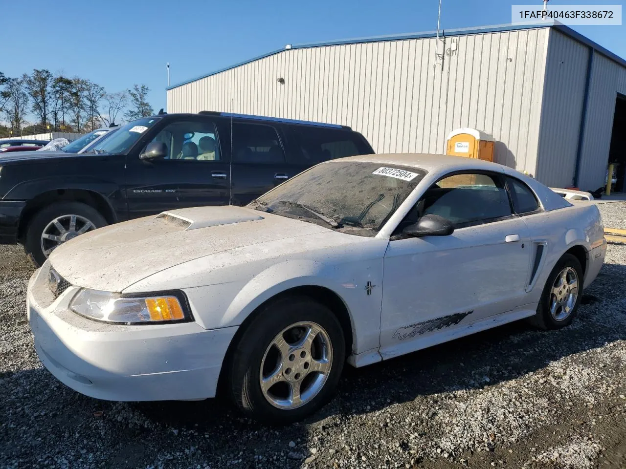 2003 Ford Mustang VIN: 1FAFP40463F338672 Lot: 80372504