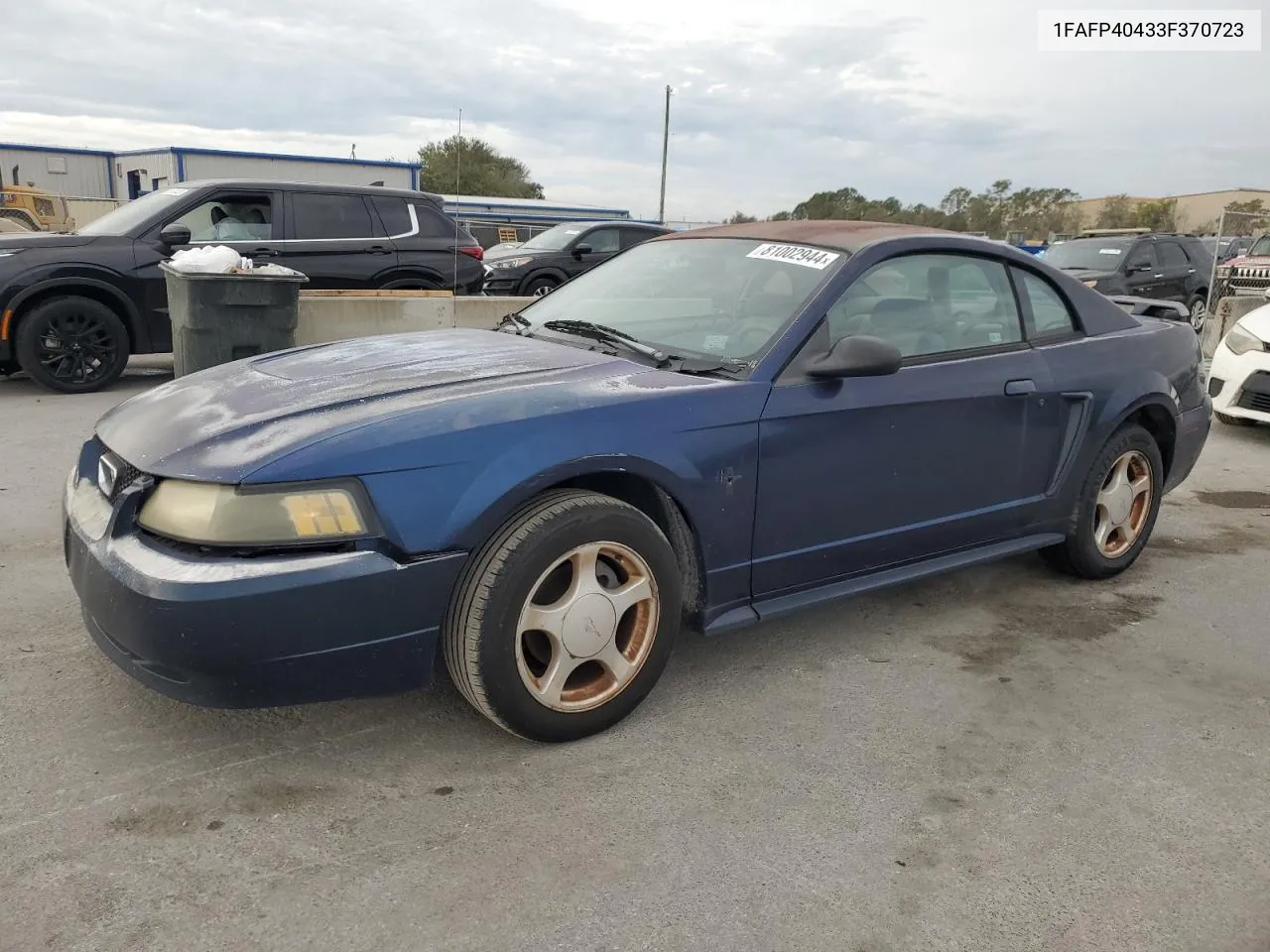 2003 Ford Mustang VIN: 1FAFP40433F370723 Lot: 81002944