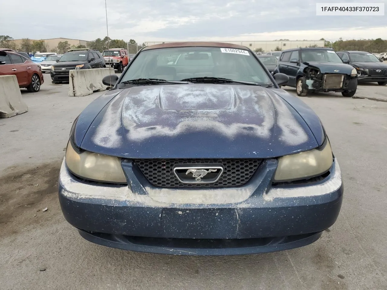 2003 Ford Mustang VIN: 1FAFP40433F370723 Lot: 81002944