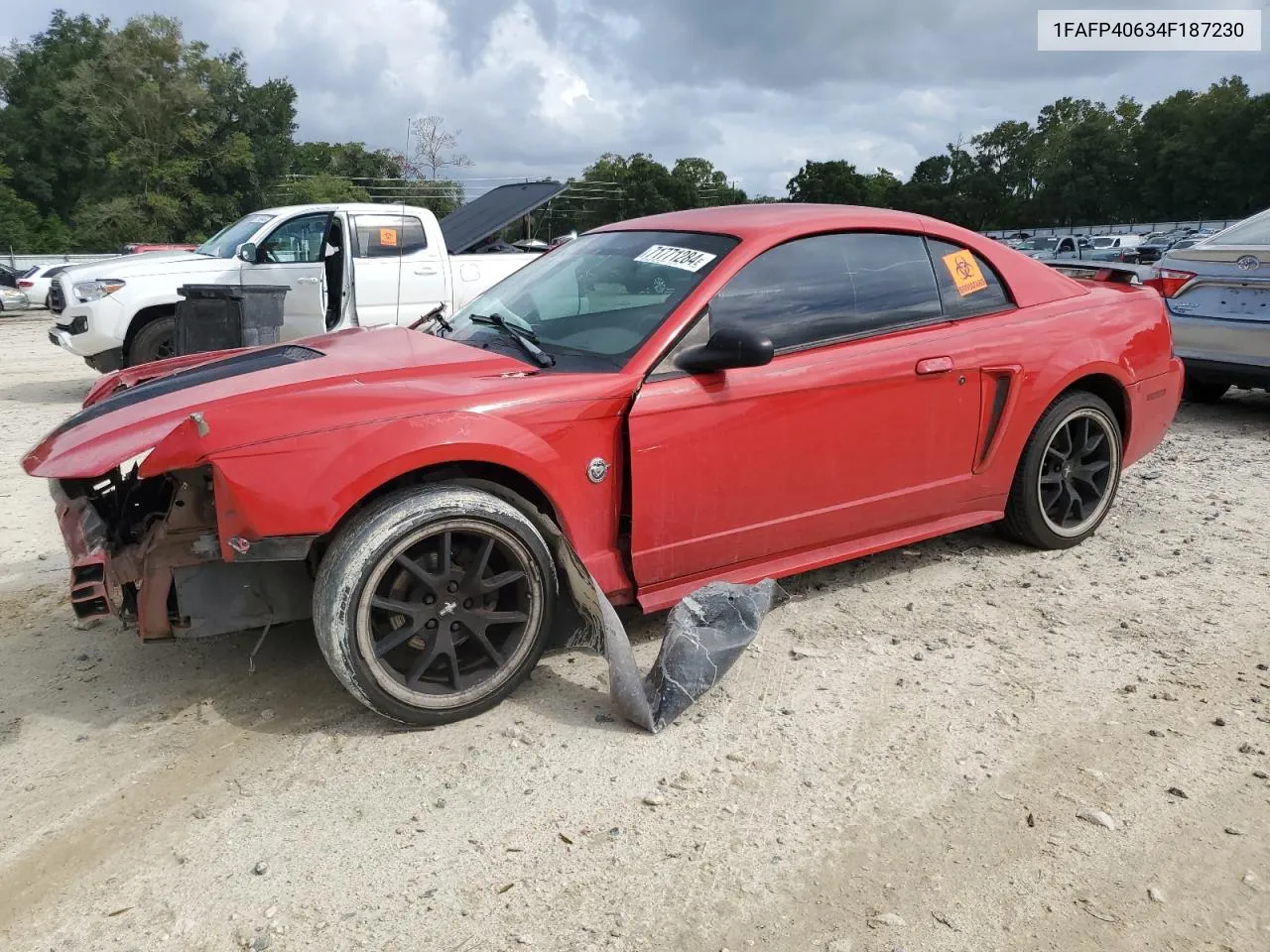 2004 Ford Mustang VIN: 1FAFP40634F187230 Lot: 71771284