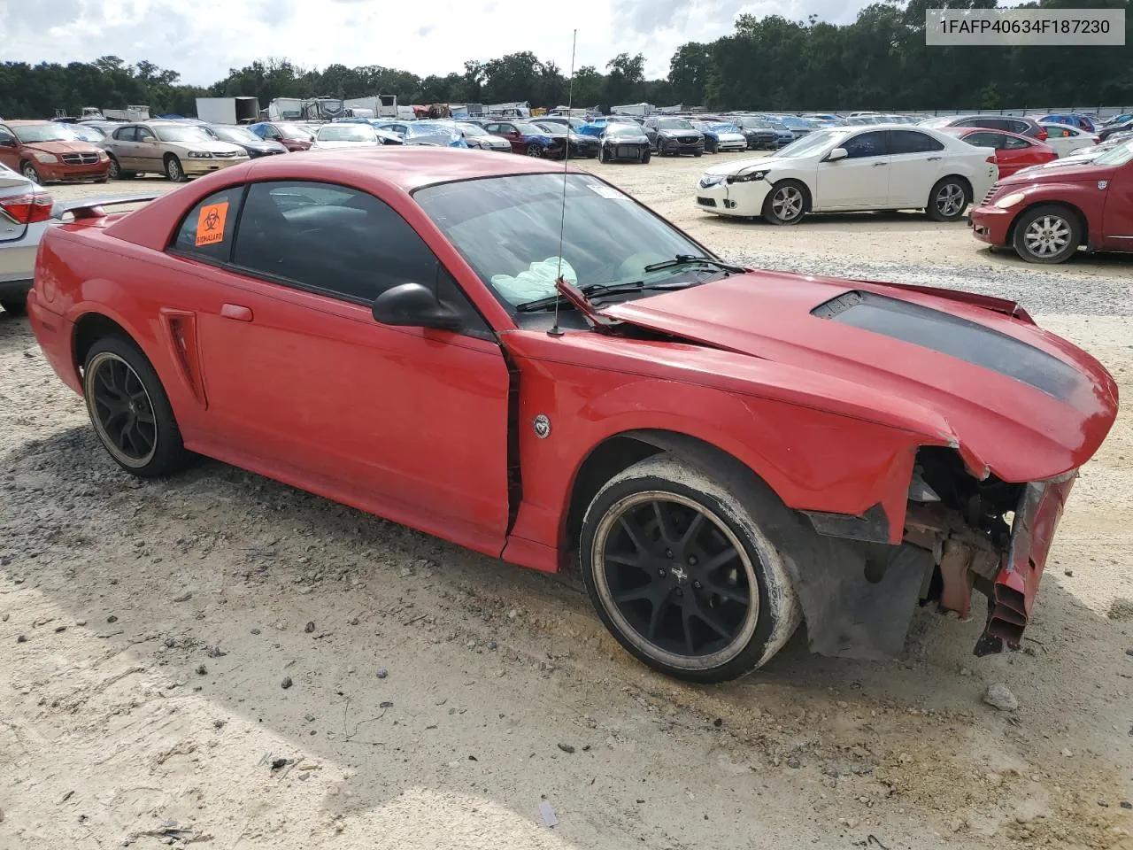 2004 Ford Mustang VIN: 1FAFP40634F187230 Lot: 71771284