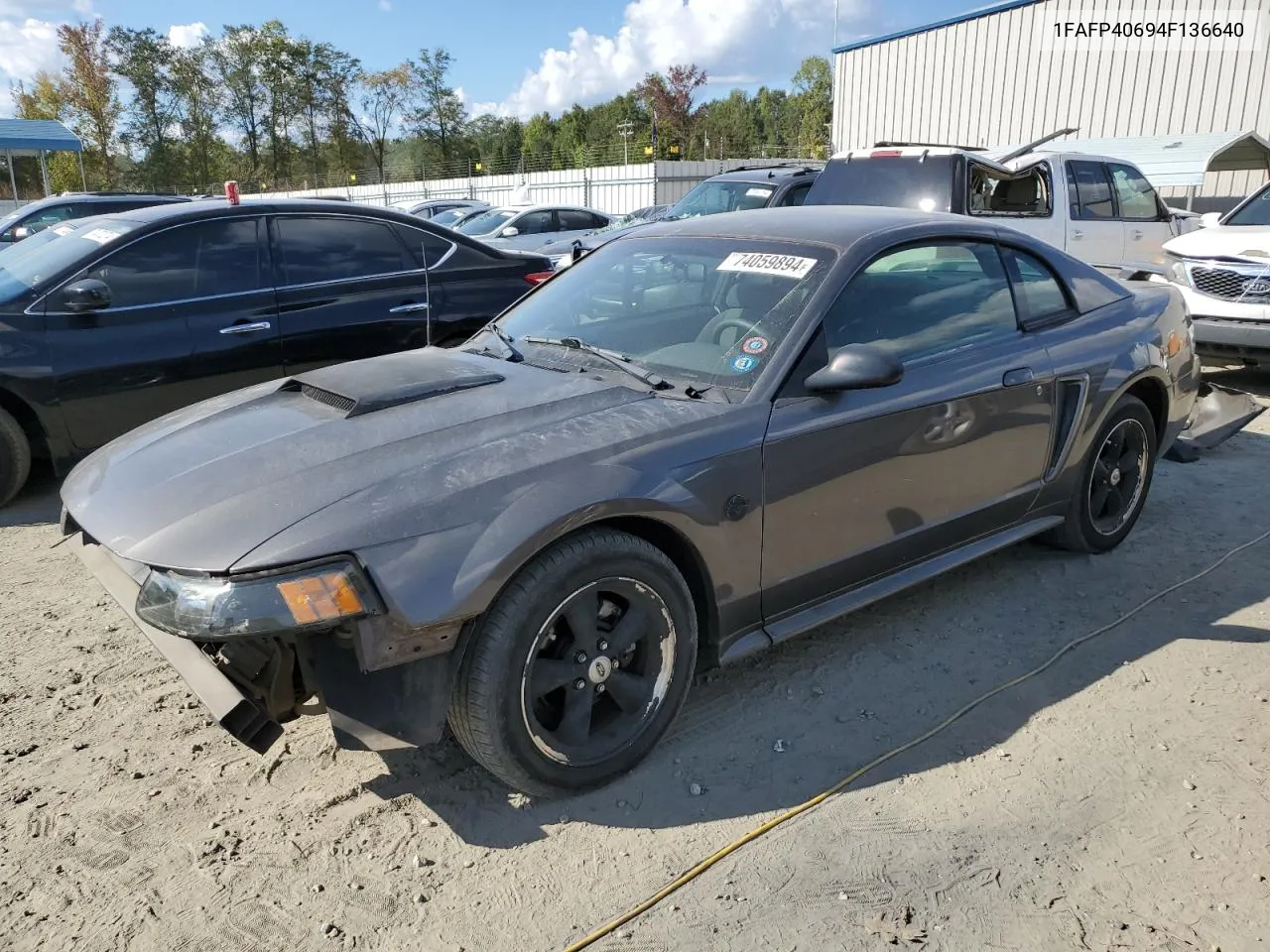 2004 Ford Mustang VIN: 1FAFP40694F136640 Lot: 74059894