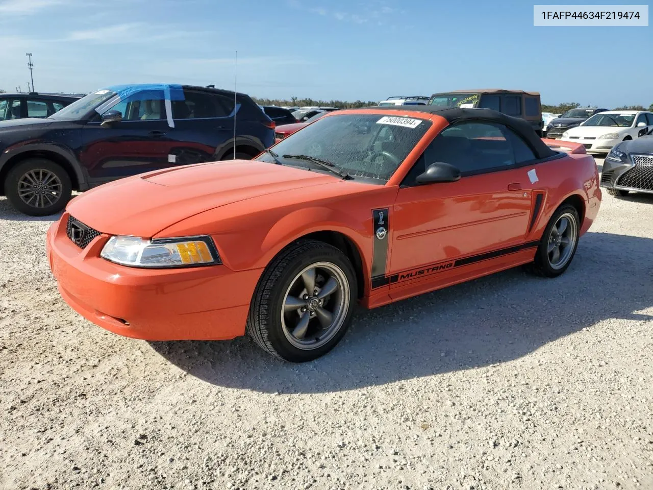 2004 Ford Mustang VIN: 1FAFP44634F219474 Lot: 75000394