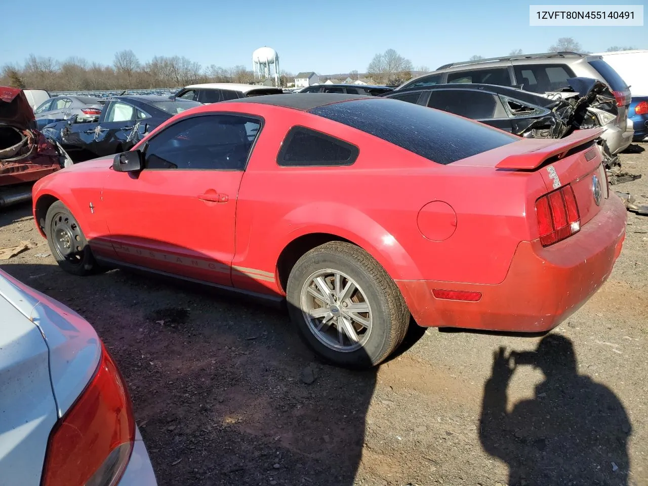 2005 Ford Mustang VIN: 1ZVFT80N455140491 Lot: 46861594