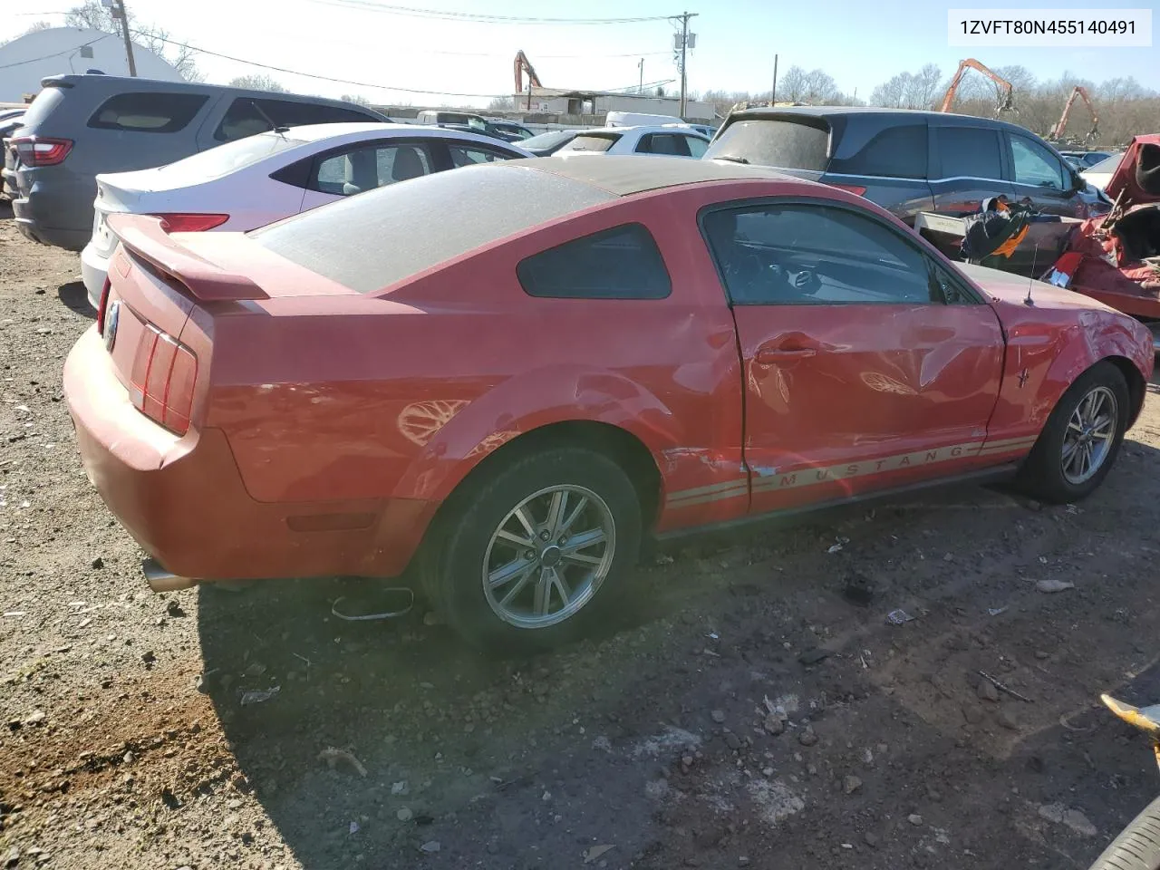 2005 Ford Mustang VIN: 1ZVFT80N455140491 Lot: 46861594