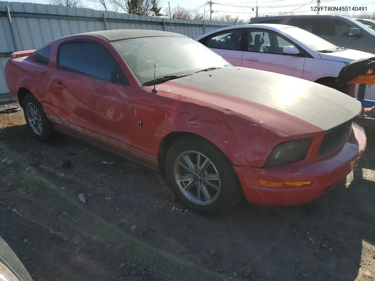 2005 Ford Mustang VIN: 1ZVFT80N455140491 Lot: 46861594