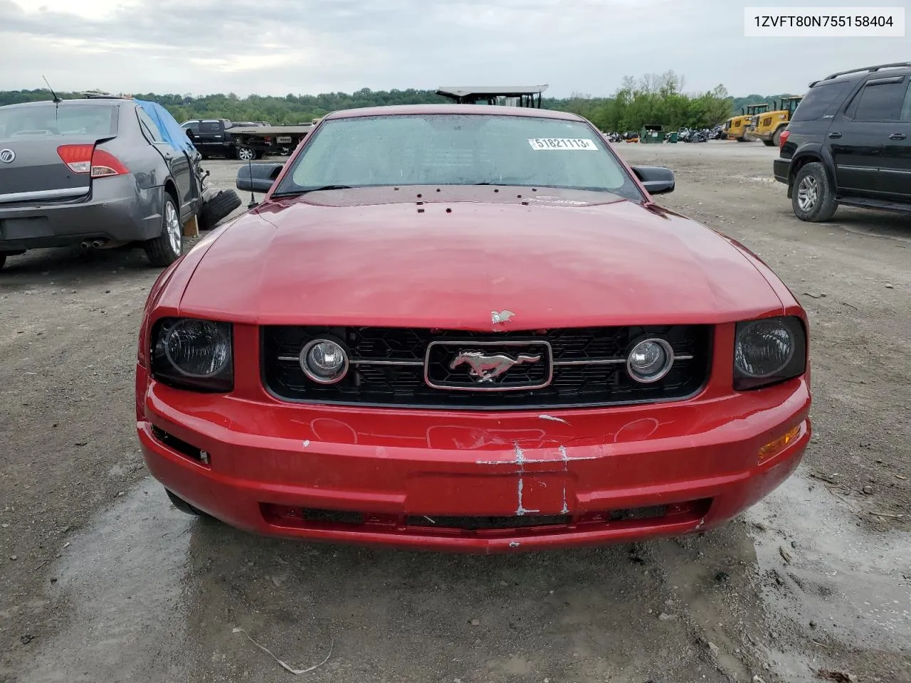 2005 Ford Mustang VIN: 1ZVFT80N755158404 Lot: 51821113