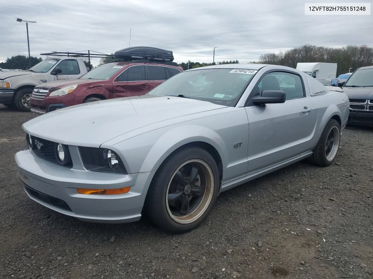 2005 Ford Mustang Gt VIN: 1ZVFT82H755151248 Lot: 52904214