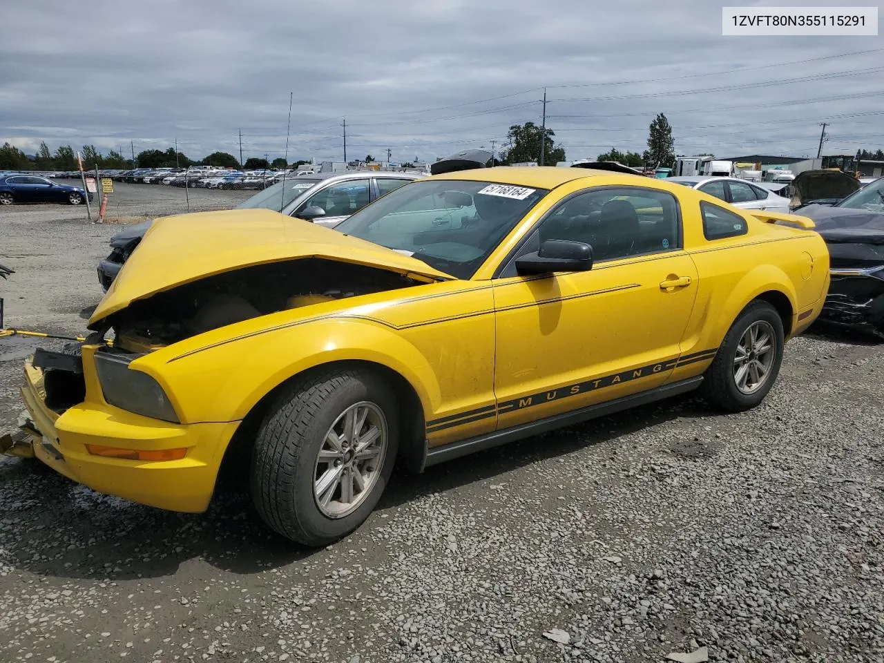 2005 Ford Mustang VIN: 1ZVFT80N355115291 Lot: 57168164