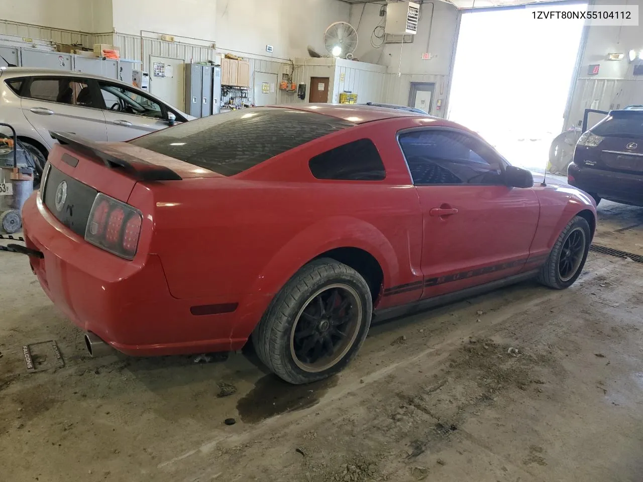 2005 Ford Mustang VIN: 1ZVFT80NX55104112 Lot: 57656214