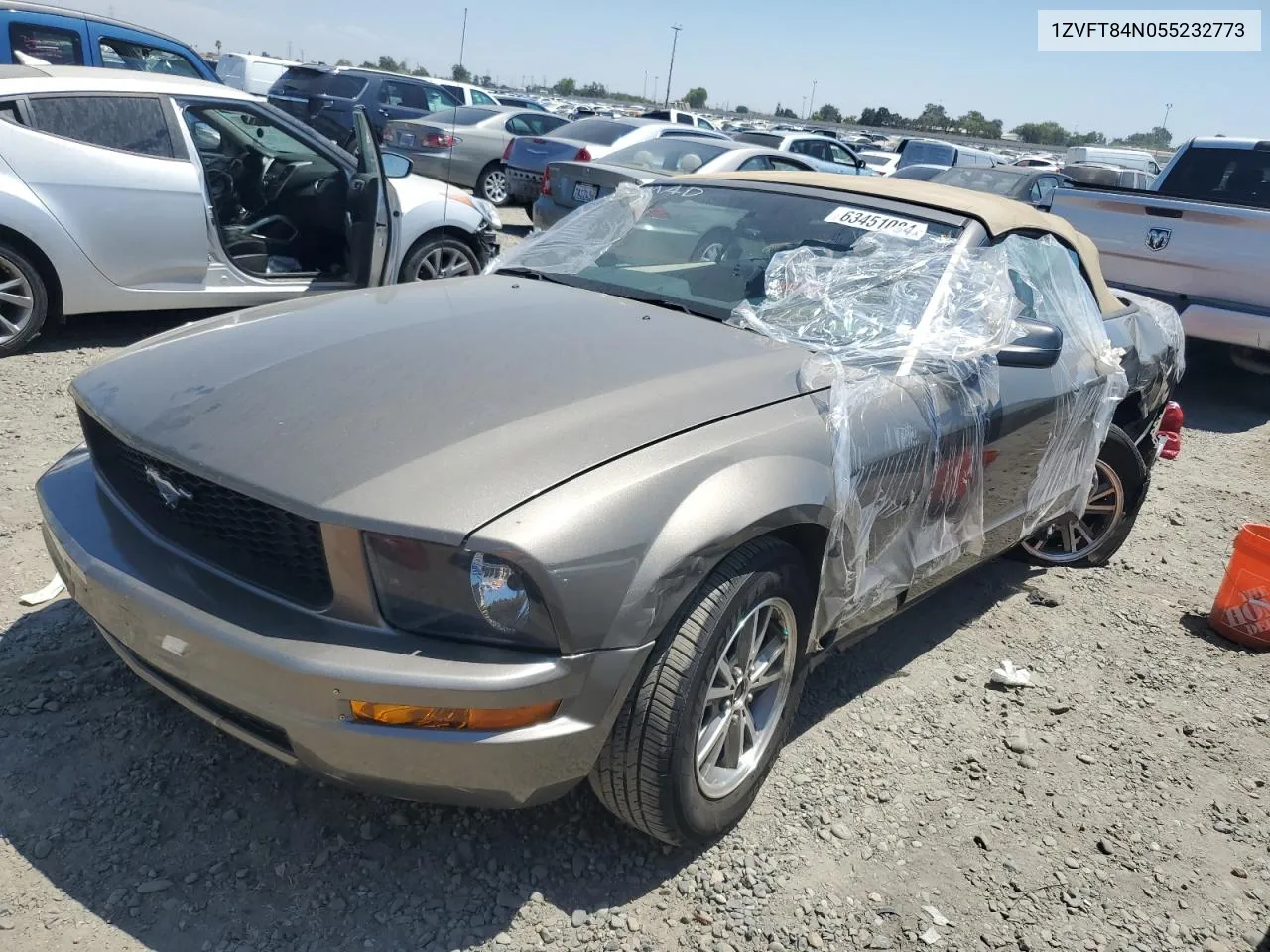 2005 Ford Mustang VIN: 1ZVFT84N055232773 Lot: 63451084