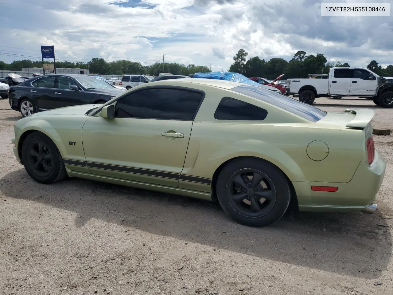 2005 Ford Mustang Gt VIN: 1ZVFT82H555108446 Lot: 63703894