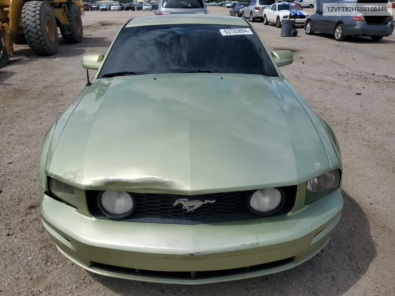 2005 Ford Mustang Gt VIN: 1ZVFT82H555108446 Lot: 63703894