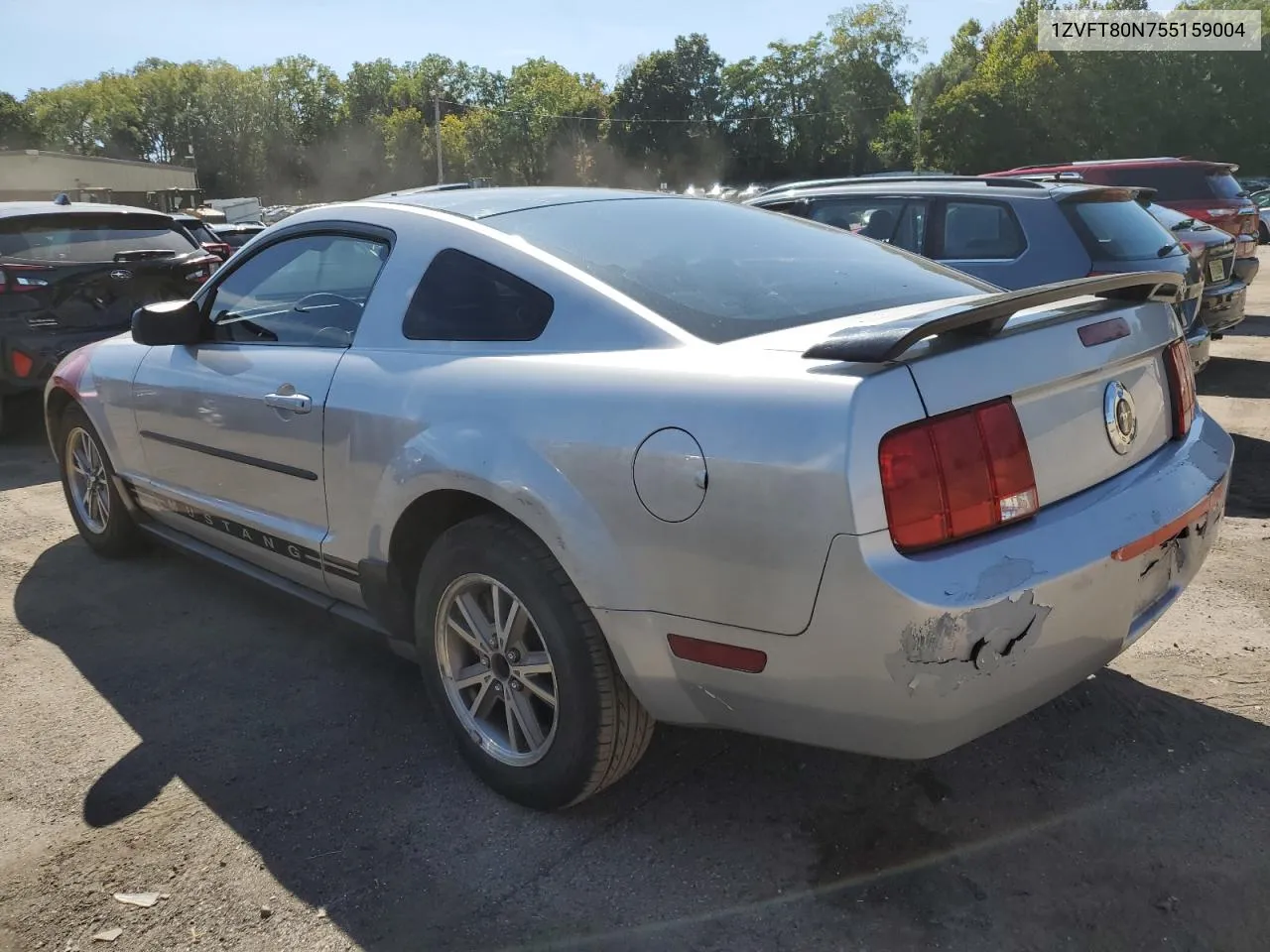 2005 Ford Mustang VIN: 1ZVFT80N755159004 Lot: 71294244