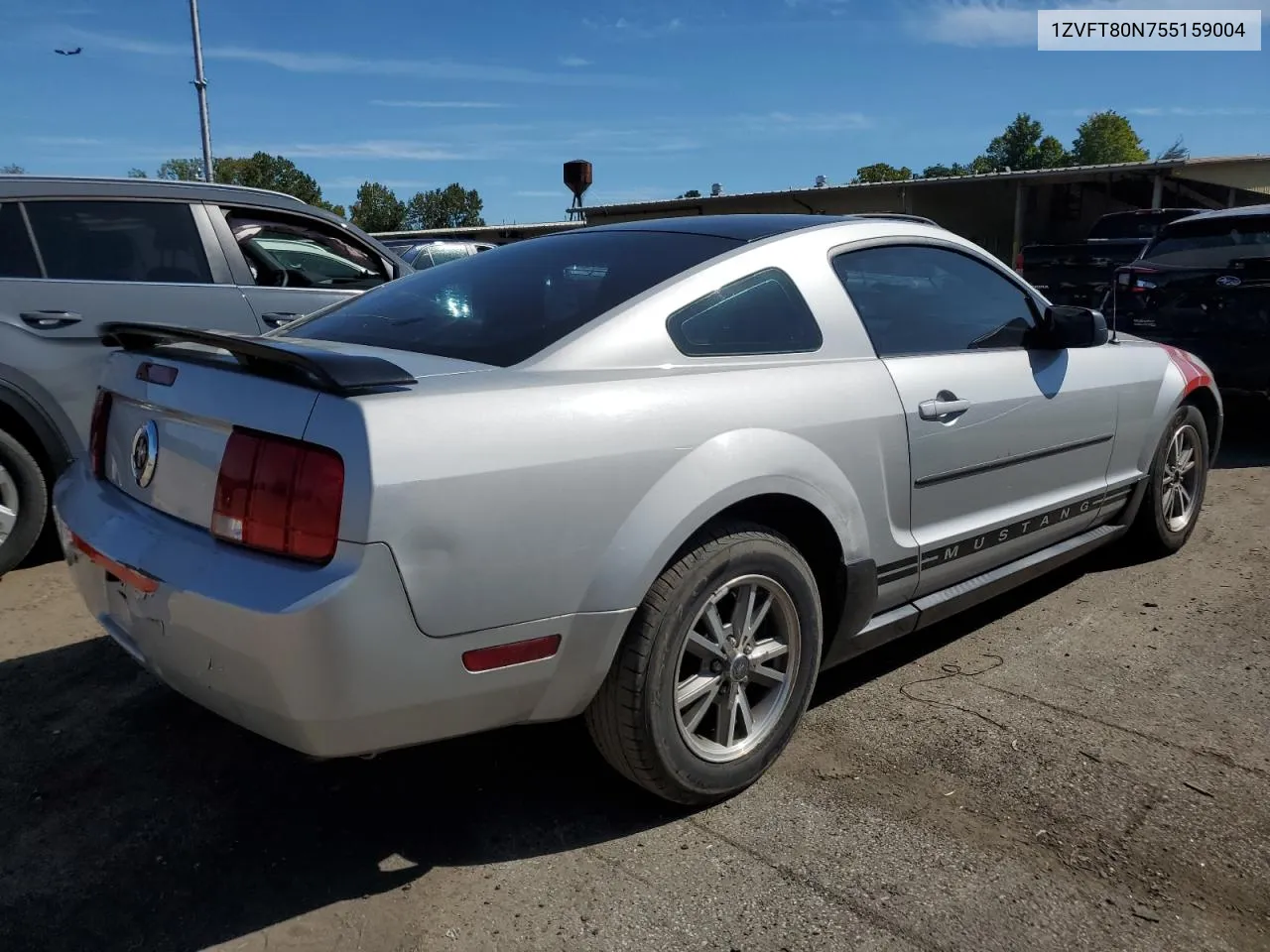 2005 Ford Mustang VIN: 1ZVFT80N755159004 Lot: 71294244