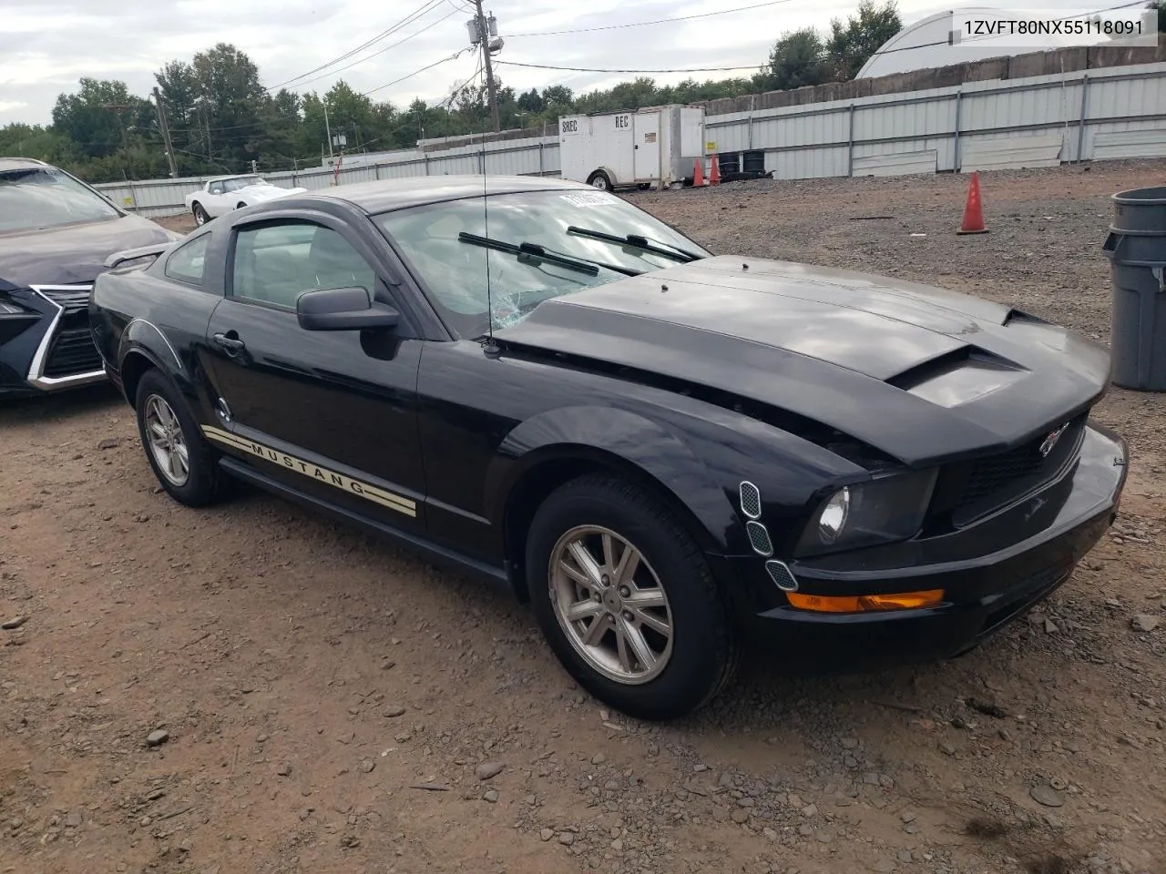 2005 Ford Mustang VIN: 1ZVFT80NX55118091 Lot: 71739774