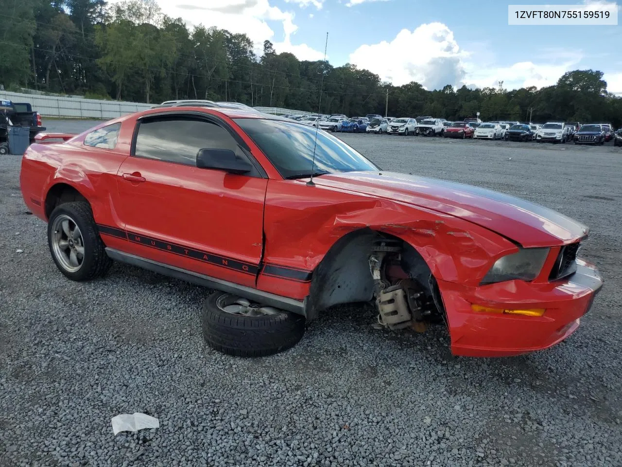 2005 Ford Mustang VIN: 1ZVFT80N755159519 Lot: 72235164