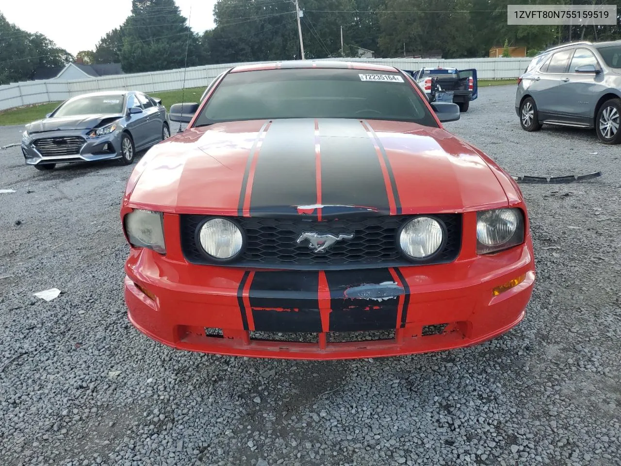 2005 Ford Mustang VIN: 1ZVFT80N755159519 Lot: 72235164