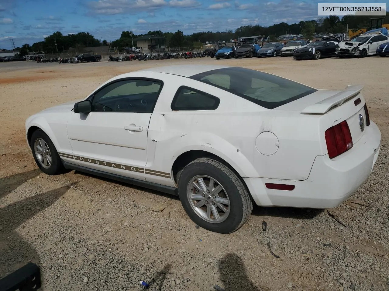 2005 Ford Mustang VIN: 1ZVFT80N355213558 Lot: 72279384