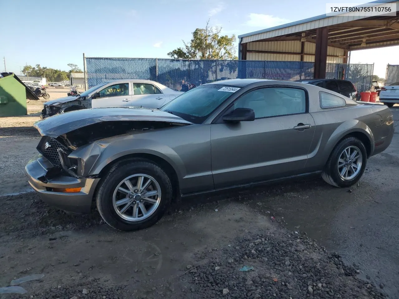 2005 Ford Mustang VIN: 1ZVFT80N755110756 Lot: 72515544