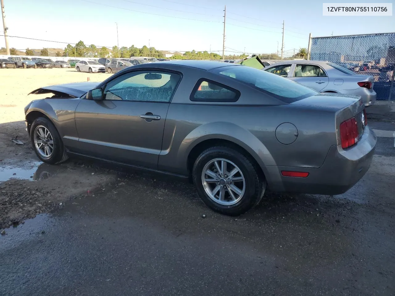 2005 Ford Mustang VIN: 1ZVFT80N755110756 Lot: 72515544