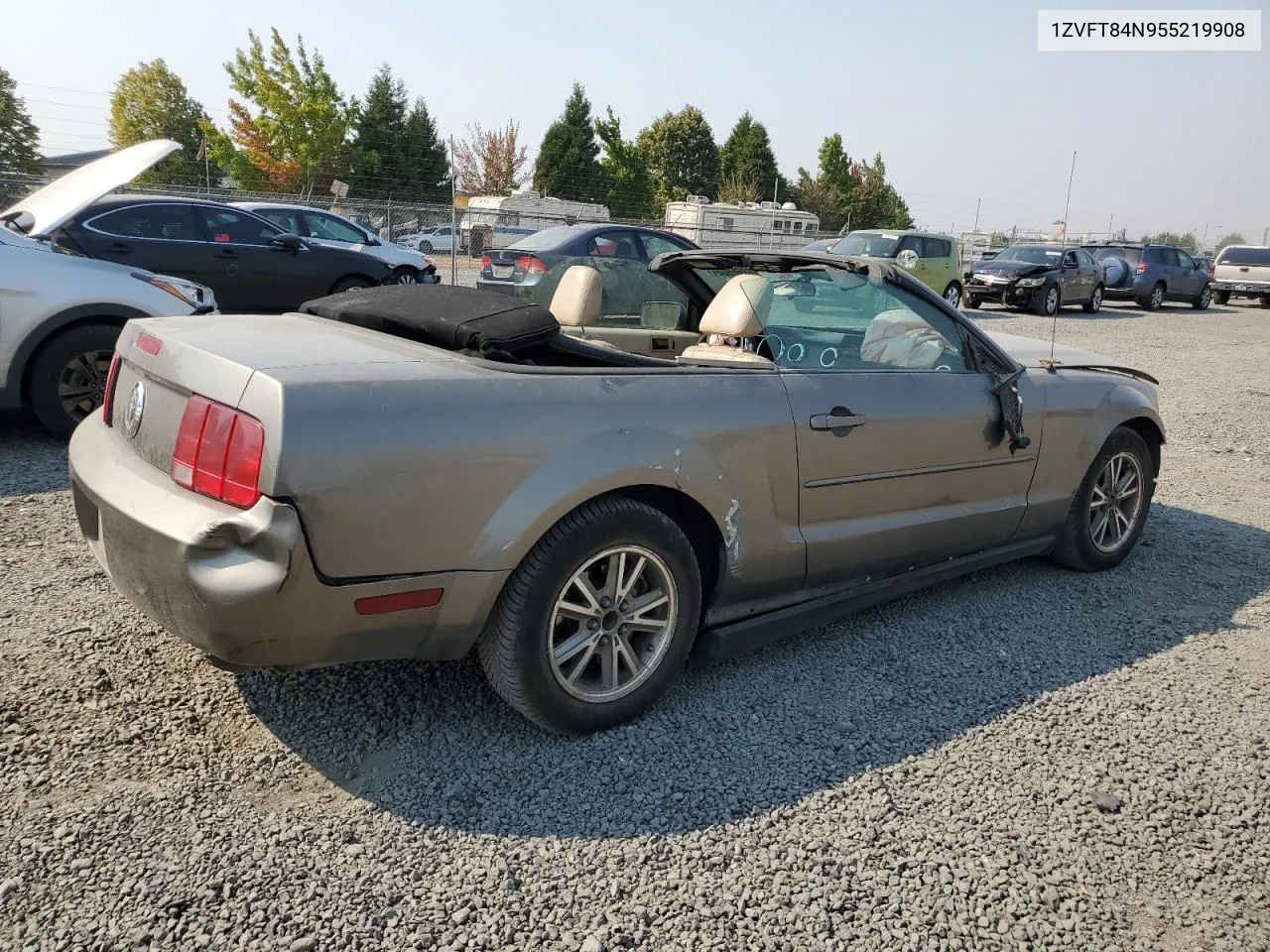 2005 Ford Mustang VIN: 1ZVFT84N955219908 Lot: 80118564