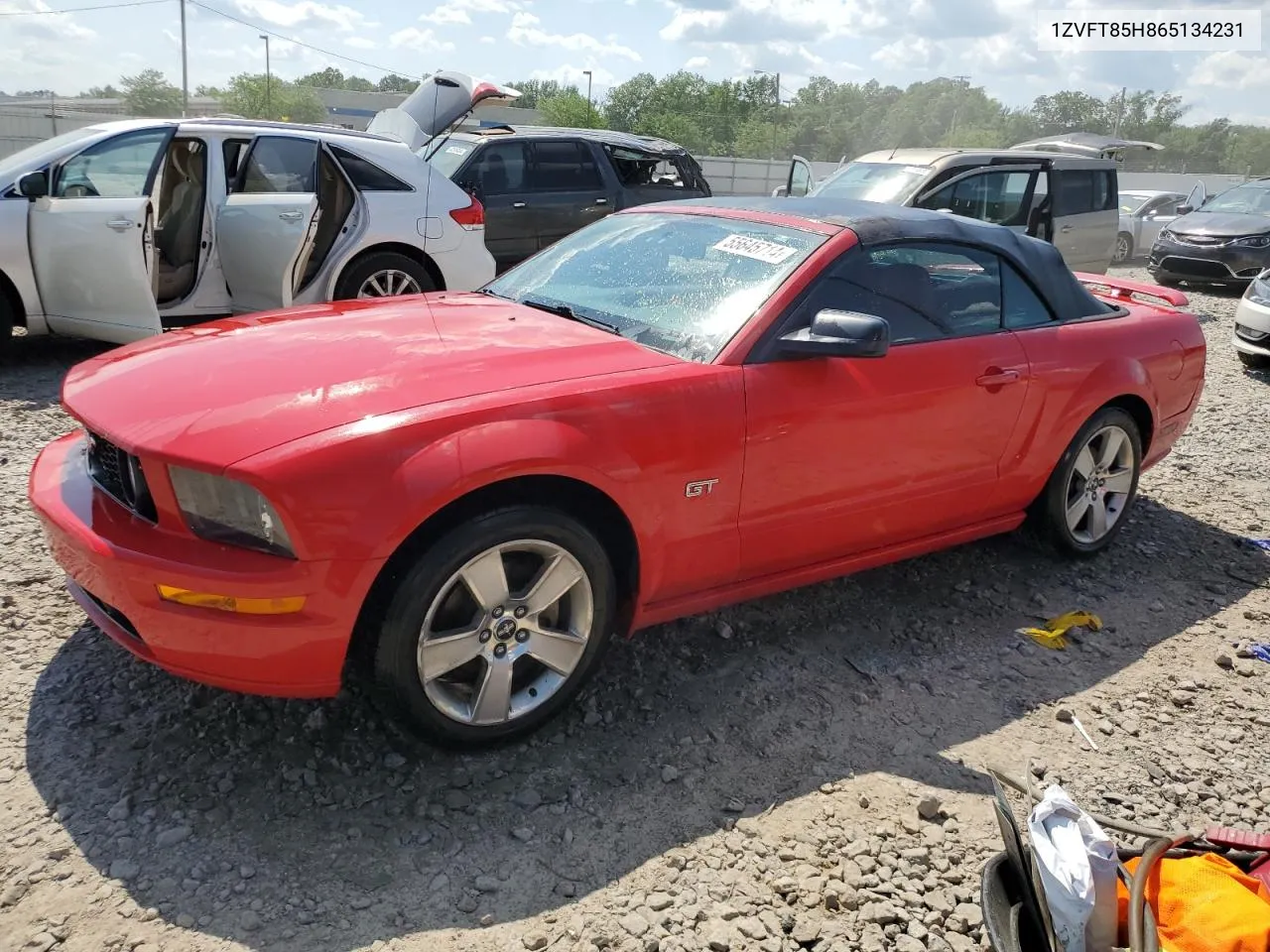 2006 Ford Mustang Gt VIN: 1ZVFT85H865134231 Lot: 55645714