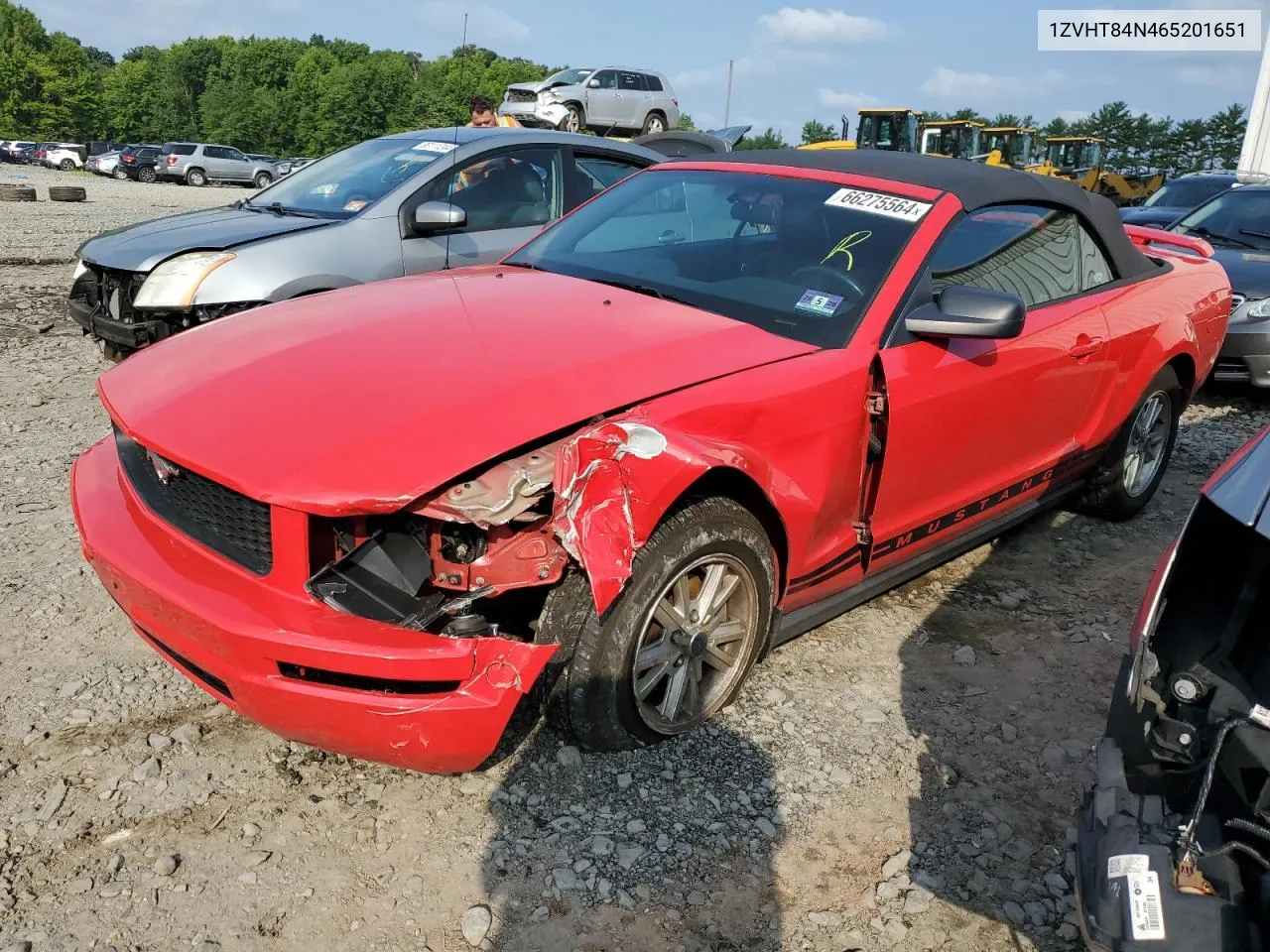 2006 Ford Mustang VIN: 1ZVHT84N465201651 Lot: 66275564