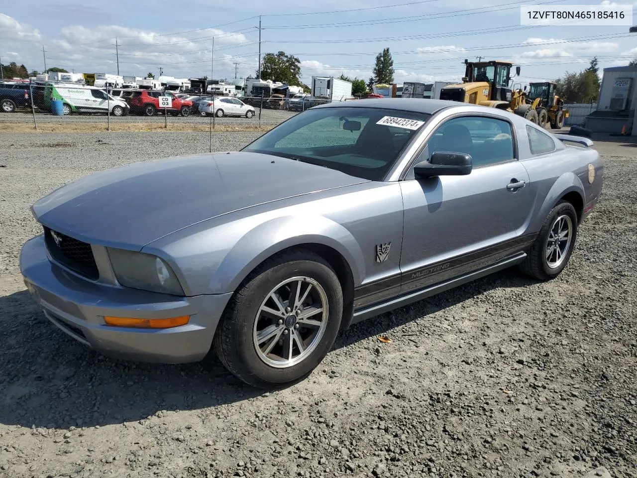 2006 Ford Mustang VIN: 1ZVFT80N465185416 Lot: 68942374