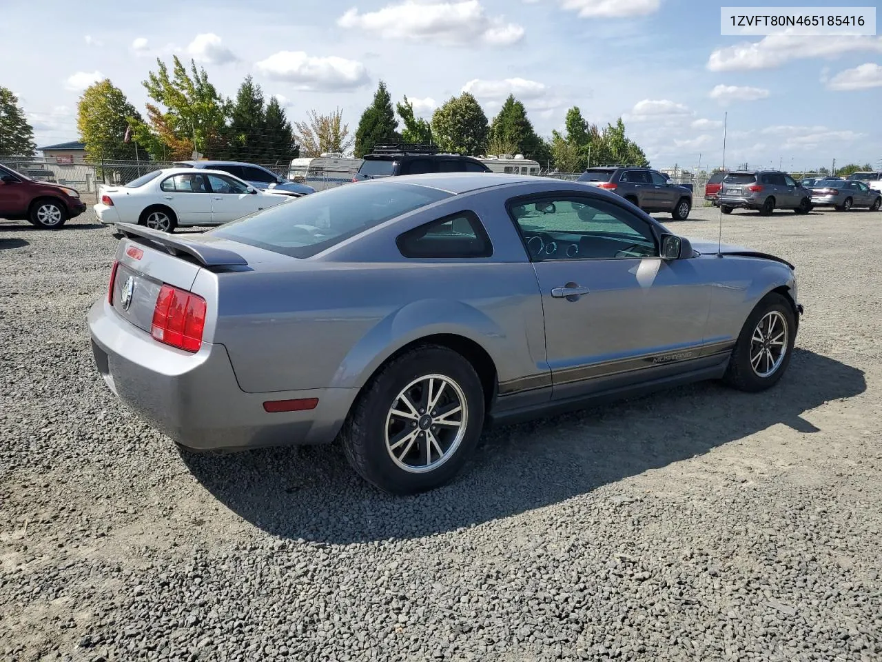 2006 Ford Mustang VIN: 1ZVFT80N465185416 Lot: 68942374