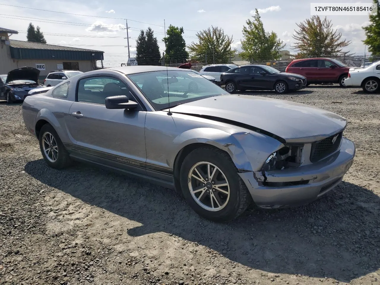 2006 Ford Mustang VIN: 1ZVFT80N465185416 Lot: 68942374