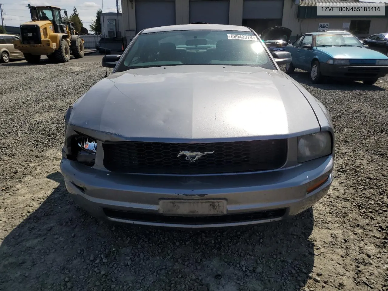 2006 Ford Mustang VIN: 1ZVFT80N465185416 Lot: 68942374