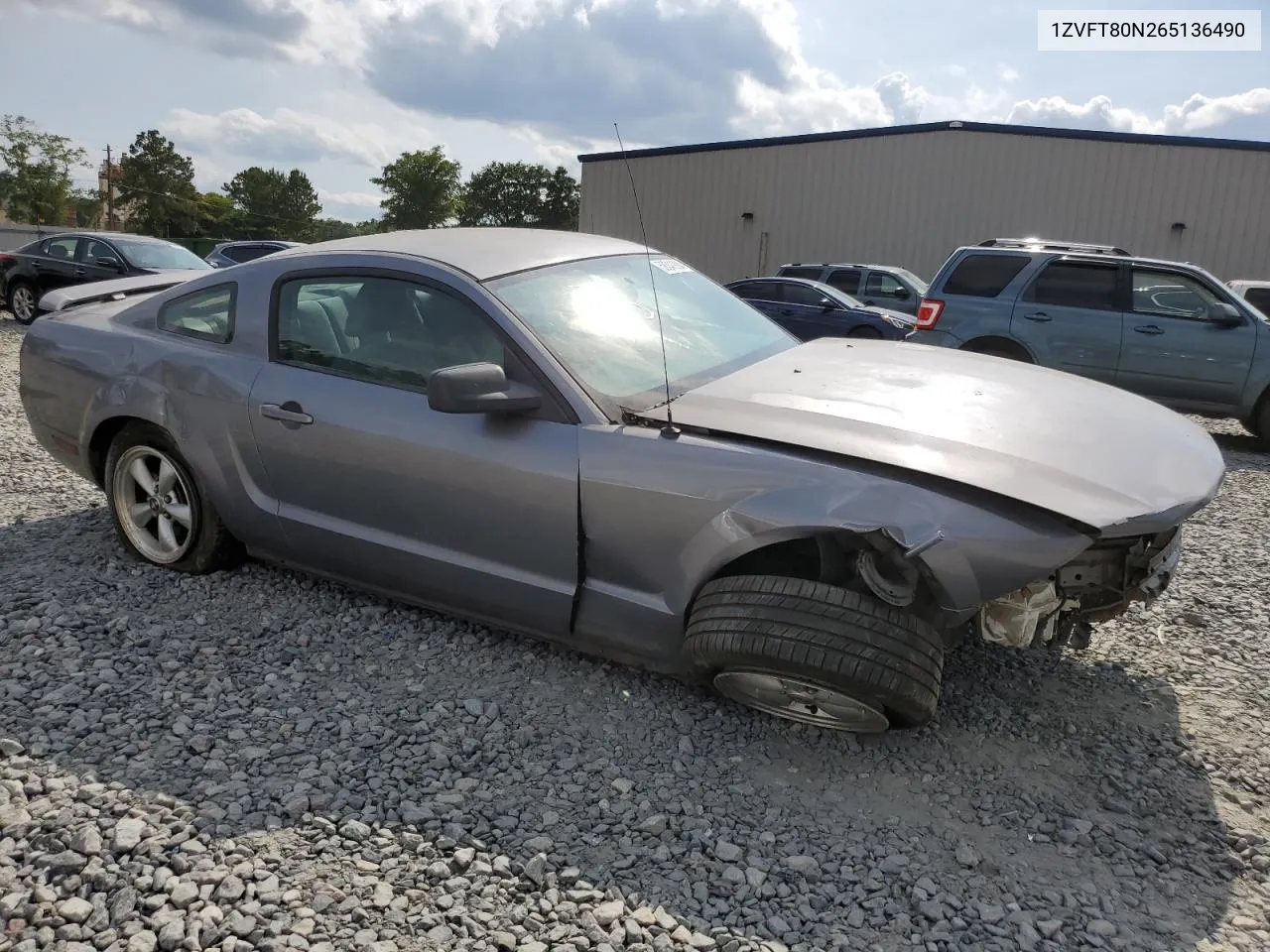 2006 Ford Mustang VIN: 1ZVFT80N265136490 Lot: 69305244