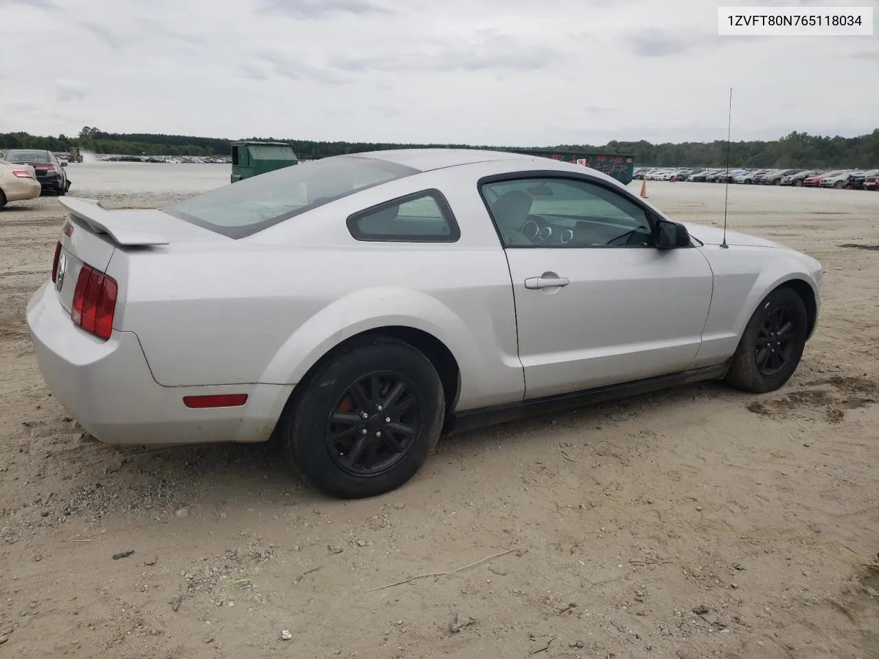 2006 Ford Mustang VIN: 1ZVFT80N765118034 Lot: 71408594