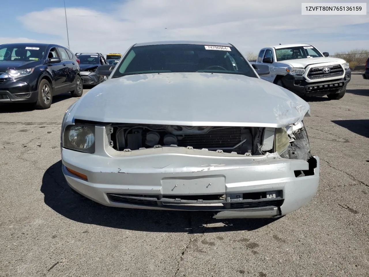 2006 Ford Mustang VIN: 1ZVFT80N765136159 Lot: 74796964