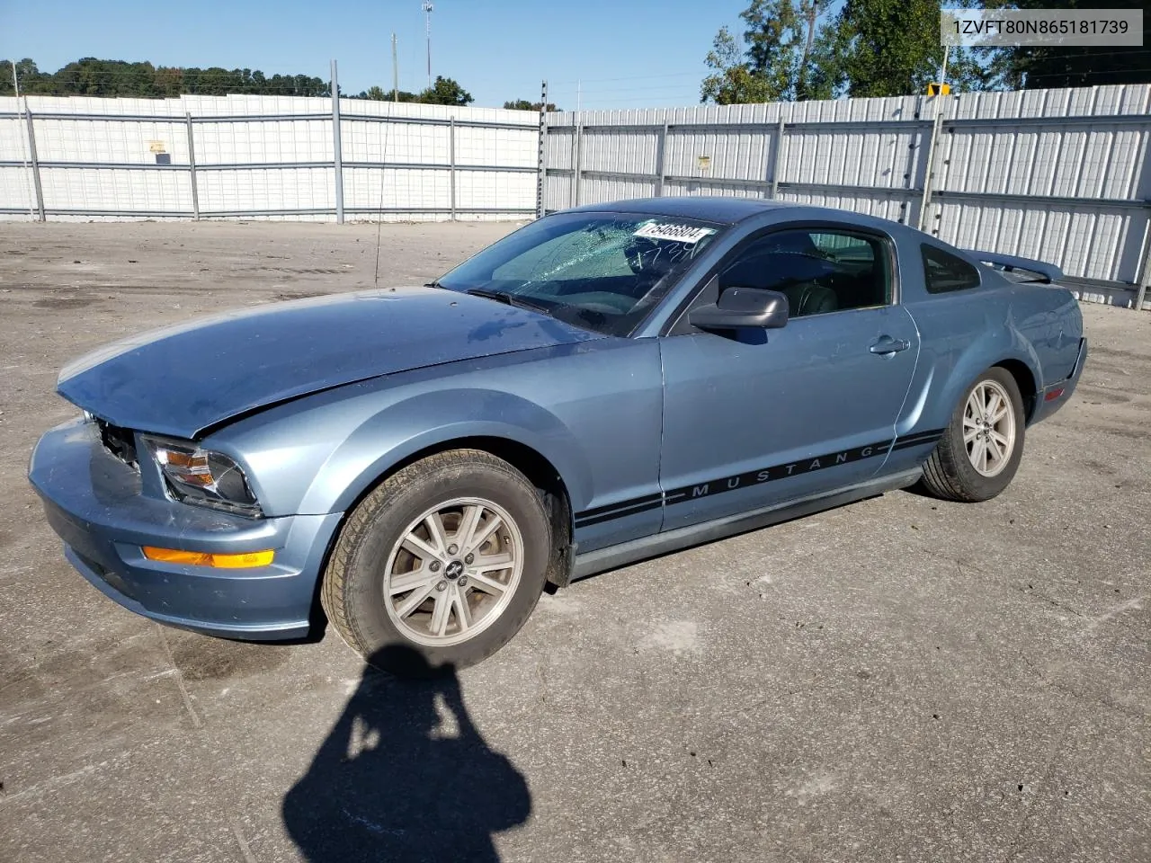 2006 Ford Mustang VIN: 1ZVFT80N865181739 Lot: 75466804