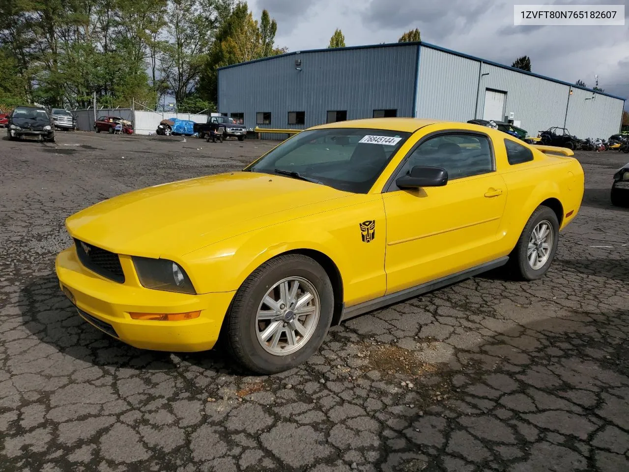 2006 Ford Mustang VIN: 1ZVFT80N765182607 Lot: 76845144