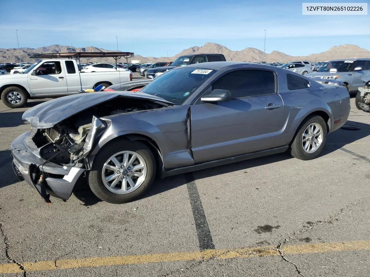 2006 Ford Mustang VIN: 1ZVFT80N265102226 Lot: 77975384