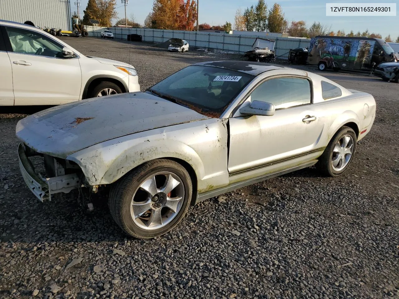 2006 Ford Mustang VIN: 1ZVFT80N165249301 Lot: 79241734