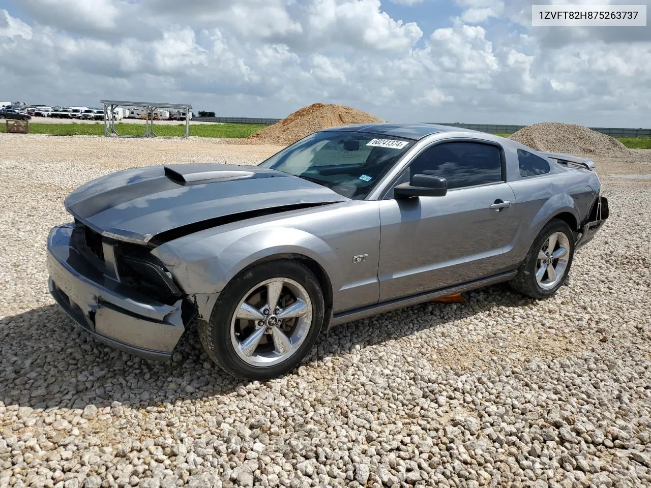 2007 Ford Mustang Gt VIN: 1ZVFT82H875263737 Lot: 60241374