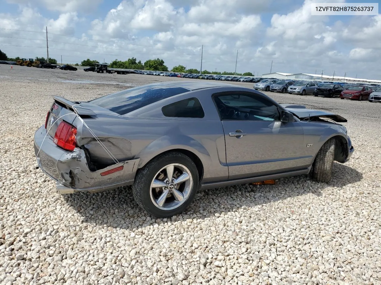 2007 Ford Mustang Gt VIN: 1ZVFT82H875263737 Lot: 60241374