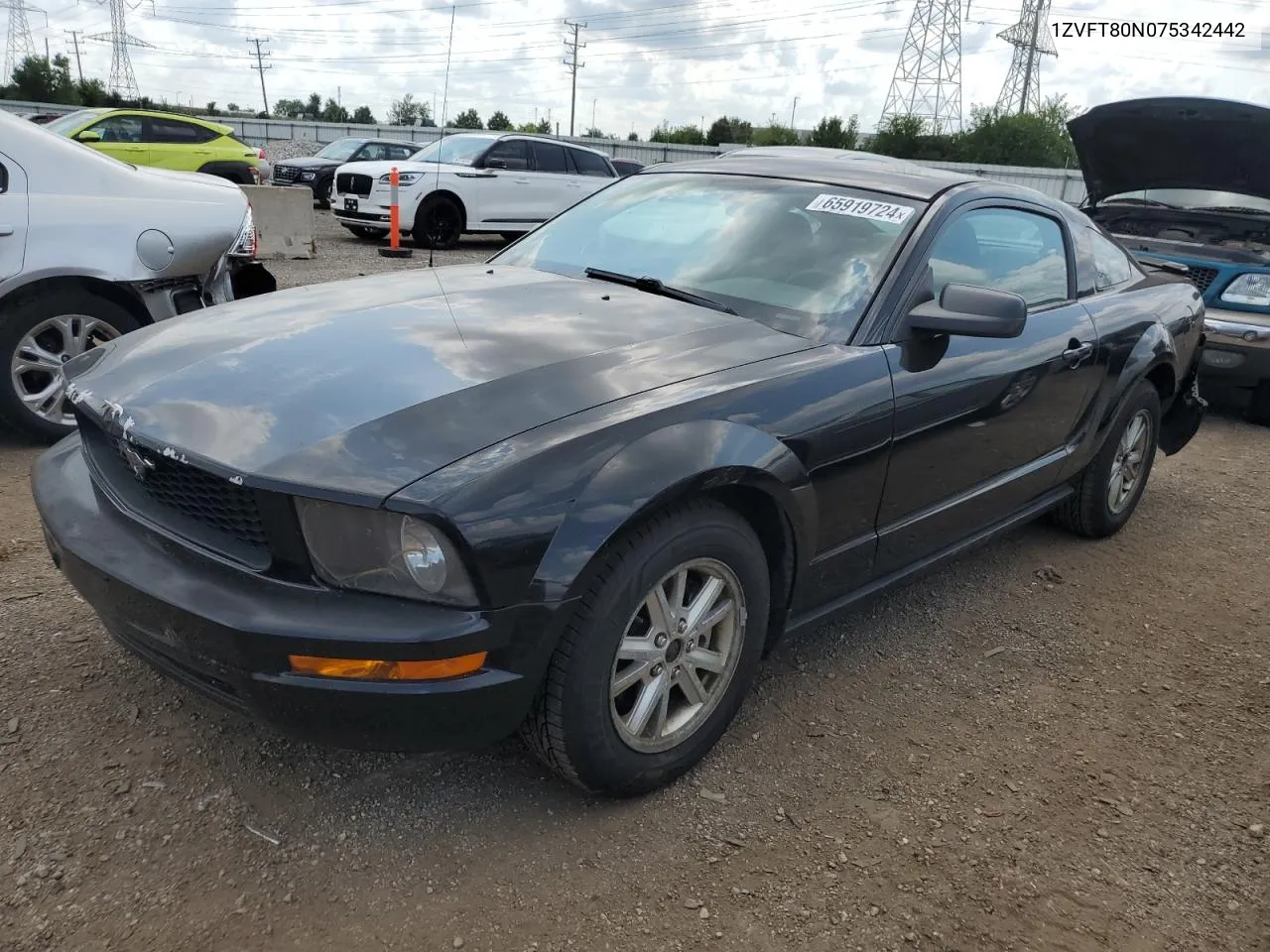 2007 Ford Mustang VIN: 1ZVFT80N075342442 Lot: 65919724