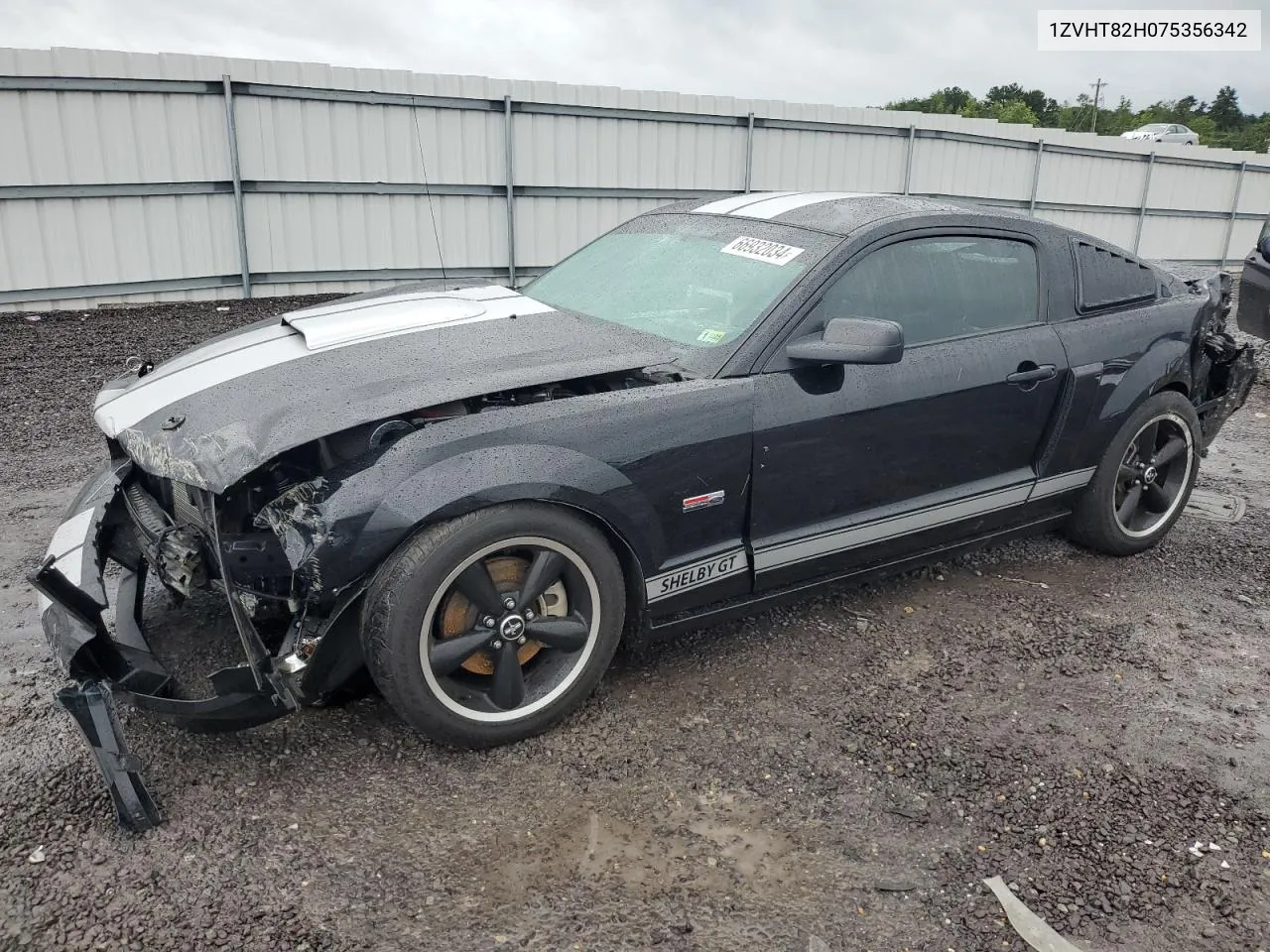 2007 Ford Mustang Gt VIN: 1ZVHT82H075356342 Lot: 66932034