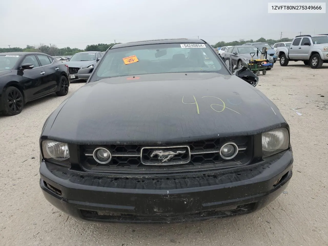 2007 Ford Mustang VIN: 1ZVFT80N275349666 Lot: 66964984